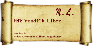 Márcsák Libor névjegykártya